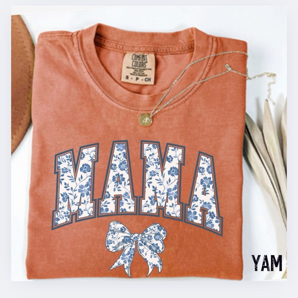 NEW Comfort Colors MAMA (With Bow) Graphic Tee, Oversized Shirt S-3X